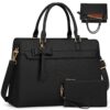 RAINSMORE Sac Cabas Femme Grande Capacité PU Cuir Imperméable Sac Ordinateur Portable 15,6 Pouces pour Voyage Affaires T