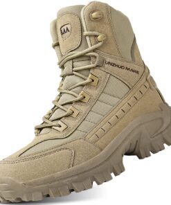 Bottines de chasse B2122 Homme Hautes Lacets Militaires Randonnée Jungle Désert Sécurité Chaussures Militaires Fermeture