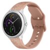 bracelet pour Garmin Venu en silicone souple, compatible Venu/Venu SQ, Forerunner 645/245 Music (Paillettes Or Rose) b