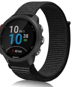 Bracelet en Nylon Souple 20mm Compatible Garmin Vivoactive 3, Vivomove HR, Forerunner 245/245 Music, Forerunner 645/645