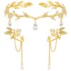 Hifot Elfe Boucles d'oreilles Diadème Femme Halloween Cosplay Cristalbijoux
