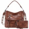 VASCHY SAC A MAIN FEMME FOURRE-TOUT TRAVAIL VOYAGE POCHES MULTIPLES BANDOULIÈRE AJUSTABLE CADEAU