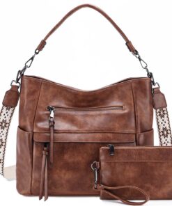 VASCHY SAC A MAIN FEMME FOURRE-TOUT TRAVAIL VOYAGE POCHES MULTIPLES BANDOULIÈRE AJUSTABLE CADEAU