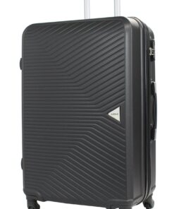 ALISTAIR Valise 75 cm en Acier - Grande Taille - Garantie 2 Ans - Valise Durable pour Voyages Internationaux (Noir)