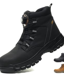 COOU Chaussures de Sécurité Hommes et Femmes Imperméables Bottines de Travail Antidérapantes Légères et Confortables Emb