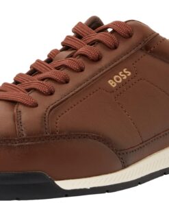 BOSS Homme Nitan Low Profile Baskets en Cuir pour le Groupe de Travail Merry-Go-Round
