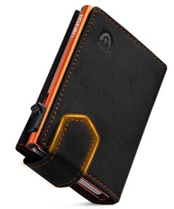 LORZOR Porte Carte Homme Cuir Véritable avec Blocage RFID | Robustesse et Discretion | Homme Affranchi | Voyage, Sac à M