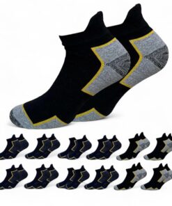 Chaussettes de travail Lucchetti Socks Milano Soquettes hommes 6 paires coton sécurité sneakers double renfort pointe ta