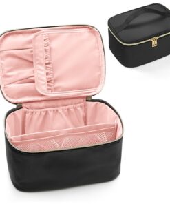 Trousse de Toilette Aucuu Femme Grande Imperméable avec Séparateur Amovible et Poignée