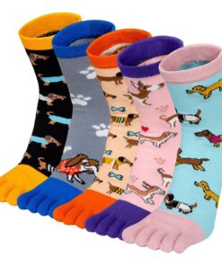 PUTUO Lot de 4 paires de chaussettes de course à pied pour femme - 4 paires, 4-9 PUTUO Lot de 5 paires de chaussettes de