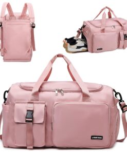 Sac à Dos Flintronic Voyage 3 Voies pour Sport et Fitness - Grande Capacité et Compartiment à Chaussures - 42L - Rose