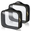 Aucuu 2PCS Sac Cosmétiques PVC Étanche Homme et Femme