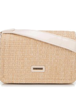 Sac à bandoulière WITTCHEN pour femmes | Sac bohème en paille | Sac à main en cuir écologique