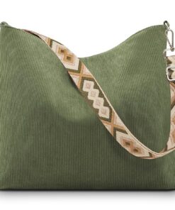 Sac A Main Aucuu Femmes Velours Cotelé École Travail Voyages