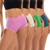 Boxer Femme Coton OEKO-TEX STANDARD 100 Lot de 4 Usage Jour Boxer Femme Coton 100% Qualité OEKO-TEX Taille Haute Box
