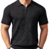 COOFANDY Polo Homme ÉArrayés 1. COOFANDY Polo Homme Manches Courtes Été Demi Zip Moulant Chemise Golf Tennis Sport Cas
