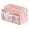 MLPKOI Trousse Compartiment Fille Grande Capacité + Trousse à Crayons 4 Compartiments + Trousse Scolaire Fille