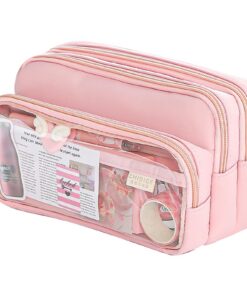 MLPKOI Trousse Compartiment Fille Grande Capacité + Trousse à Crayons 4 Compartiments + Trousse Scolaire Fille