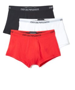 Emporio Armani Boxers en Coton 100% Naturel 3-Pack Masculins (Lot de 3)