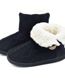 ONCAI Chaussons Femmes Chouds D'Hiver Chaussures De Maison Doublure En Fourrure Épaisses