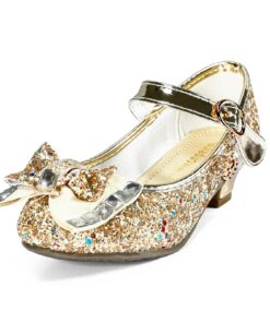 Chaussures de Princesse Reine Scintillantes Paillettes Filles Titans Chaussures de Déguisement Fêtes Anniversaires