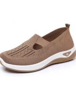 Chaussures Femmes Confortables De Marche Sans Lacets Orthopédiques Mesh Respirant À Enfiler