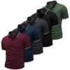 SwissWell Polo de Golf Lot de 5 pour Homme Léger et Respirant - Été T-Shirt de Tennis pour Sportifs Actifs