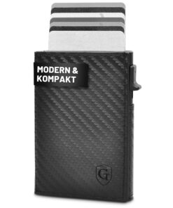 GenTo® SMARTLET Push - Slim Wallet - Hommes - Mode intime - Protection RFID NFC - Boîte-Cadeau Incluse - Porte-Cartes Ét