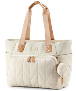 Lekesky Sac à langer multifonction pour bébé garçon et fille, grand sac à couches avec poche à tétine et matelas à lange