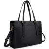 Sac à main_eco-friendly_Femme Noir Tote bag_cuir PU_Femme Noir Porte-documents_Faille ajustable_Femme Noir