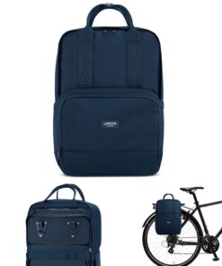 LARKSON - Sacoche Vélo Bleu No 6 - Multifonctionnel 2 en 1 & Sacoche Arrière Bicyclette - Compartiment pour Ordinateur P