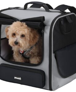 Sacs à dos Pecute pour Chat et Chien élargi, Respirant, Sécurisé pour la Randonnée et les Voyages en Voiture Siège d'Aut