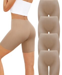 VOENXE Cycliste Femme Coton Lot de 4 Anti Frottement Cuisse Sécurité Comfort
