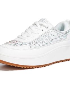 Baskets tendance LUCKY STEP pour Femme - Chic et confortABLE - Chaussures de Marche rétro Gloria Scintillantes