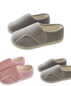 Pantoufles pour femme diabétiques, fermeture à lacet réglable, semelle en mousse mémoire de forme, bottines d'hiver conf