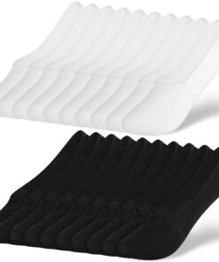Chaussettes AOOWU Homme Femme Respirantes Antiglisse, Chaussettes Courtes Invisible pour Sport, 7 Paire 42-46 Soquettes