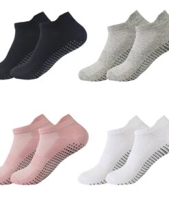 Chaussettes Elegance-go Antidérapantes pour Yoga et Pilates Femmes - 4 Paires Fitness Antiderapant Pilates Tutorat Yoga