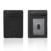 Mewtush Portefeuille Homme Noir - Porte Carte Léger et Élégant pour Hommes - Wallet Bancaire Design Élégant - Idéal pour