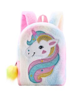 Hifot Mini Licorne Sac à Dos Rose Souple Enfants École Cadeaux Fille