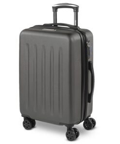 Valise cabine SKPAT rigide et légère à roulette idéale pour voyager Anthracite