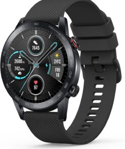 bracelet Wanme Wanme compatible Honor Magic Watch 2 46mm Samsung Galaxy Watch 3 45mm, flexibilité silicone, design sport