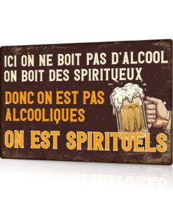 Putuo Decor Plaque Murale Humour Bière Métallique Vintage - Décoration Idéale pour Cave ou Bar - Haute Qualité 30x20 cm