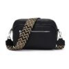 RQJZ sac à main femme cuir végétalien noir grande capacité multi-compartiment