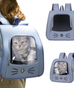 Sac Transport Chat Portable et Pliable Espace - Espace Extensible - Sac à Dos pour Animal - Dos Adaptable - Chien