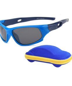 JoXiGo Lunettes de Soleil Enfant Sport Polarisées Incassables pour Garçon et Fille (3-12 ans) + Cordons à Lunettes + Étu