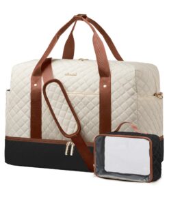 LOVEVOOK Sac de Voyage pour Femmes, Grand Sac de Sport avec Compartiment à Chaussures, Idéal pour le Travail et le Week-