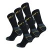 Caterpillar 6 Paires Chaussettes Travail Mi-Mollet Chaussures de Sécurité Pointe et Talon Renforcé Coton Eponge - Chauss