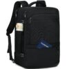 Sac à dos voyage NUBILY pour homme 40L Noir Imperméable 17.3 PoucesPortable Travail et Scolaire Noir Cabine Avion Capaci