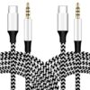 Cable USB-C vers 3,5mm 1m - Câble Audio Stéréo Voiture pour iPhone 16/15 Pro, Samsung Galaxy S22, Xiaomi - Compatible av
