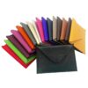 Charmoni Darcy - Enveloppe Pochette à Rabat Porte Papier Voiture Bleu - Identité et Carte Grise en Cuir Vachette - 11 cm
